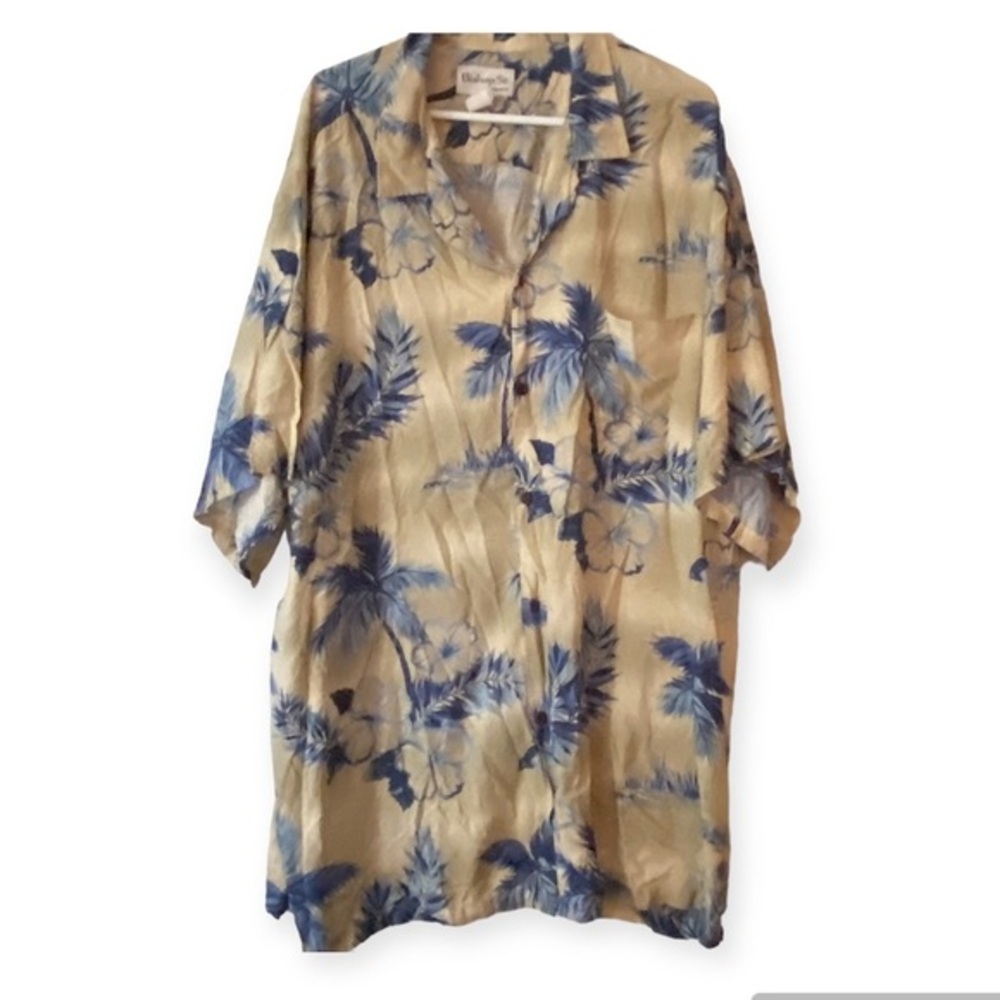 Bishop St Apparel Shirt Mens Size 3XL Button Down Pock Collared Blue Vac…‎